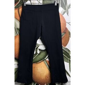 American Giant Size 6 Black Cropped Leggings Promodal Blend